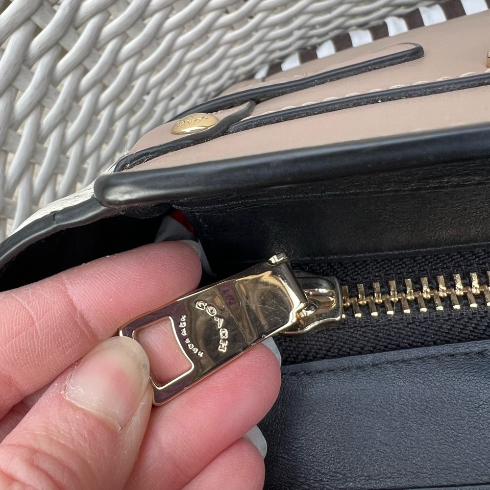 Coach Colorblock EXOTIC SWAGGER Satchel Python STONE Black White 36496 - Picture 5 of 16